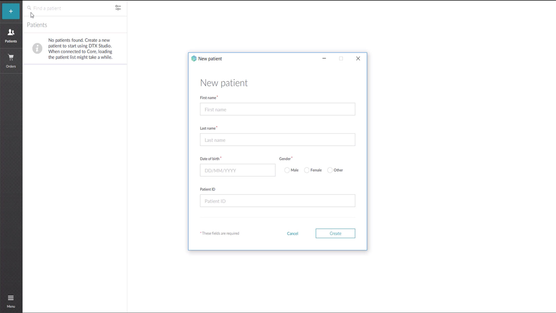 Creating, Editing and Deleting a Patient Record